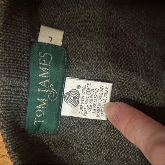 Tom James Wool Button Sweater Vest L - Picture 3 of 5